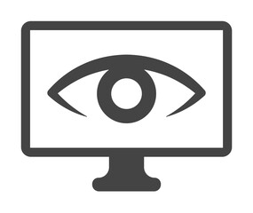 eye, monitor icon. Element of business plannin icon. Glyph icon for website design and development, app development. Premium icon