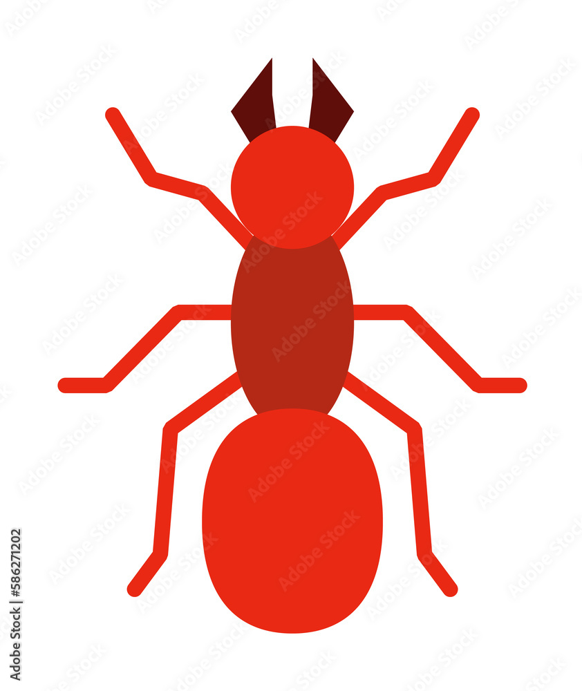 Aufkleber ant colored illustration. element of camping icon for mobile concept and web apps. flat design ant c
