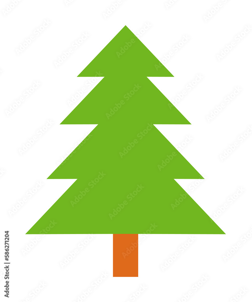Aufkleber tree colored illustration. element of camping icon for mobile concept and web apps. flat design tree