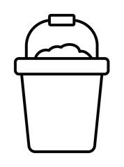 Bucket carwash chemical icon. Element of car wash icon