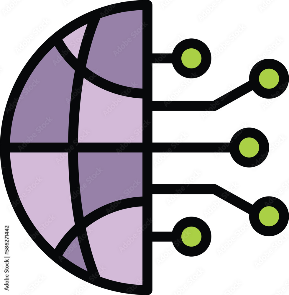 Poster global emerging market icon. outline global emerging market vector icon for web design isolated on w