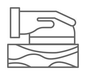 Carpentry, sanding line icon