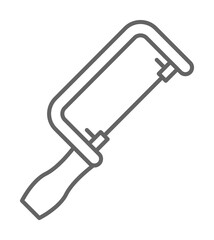 Carpentry, saw line icon