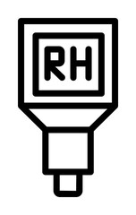 Rh meter, chemistry icon. Simple line, outline elements of stinks icons for ui and ux, website or mobile application