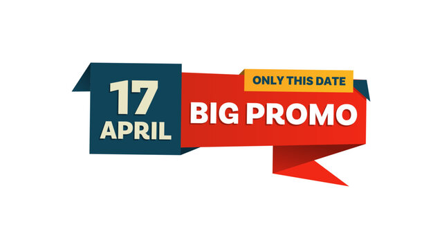Big promo only this date. Paper style creative promotion template design for banner, poster, brochure