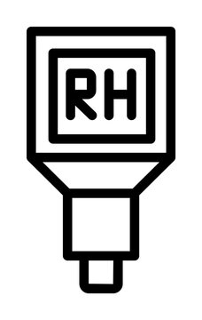 recommend clip art: Rh meter, chemistry icon. Simple line, outline elements of stinks icons for ui and ux, website or mobile application