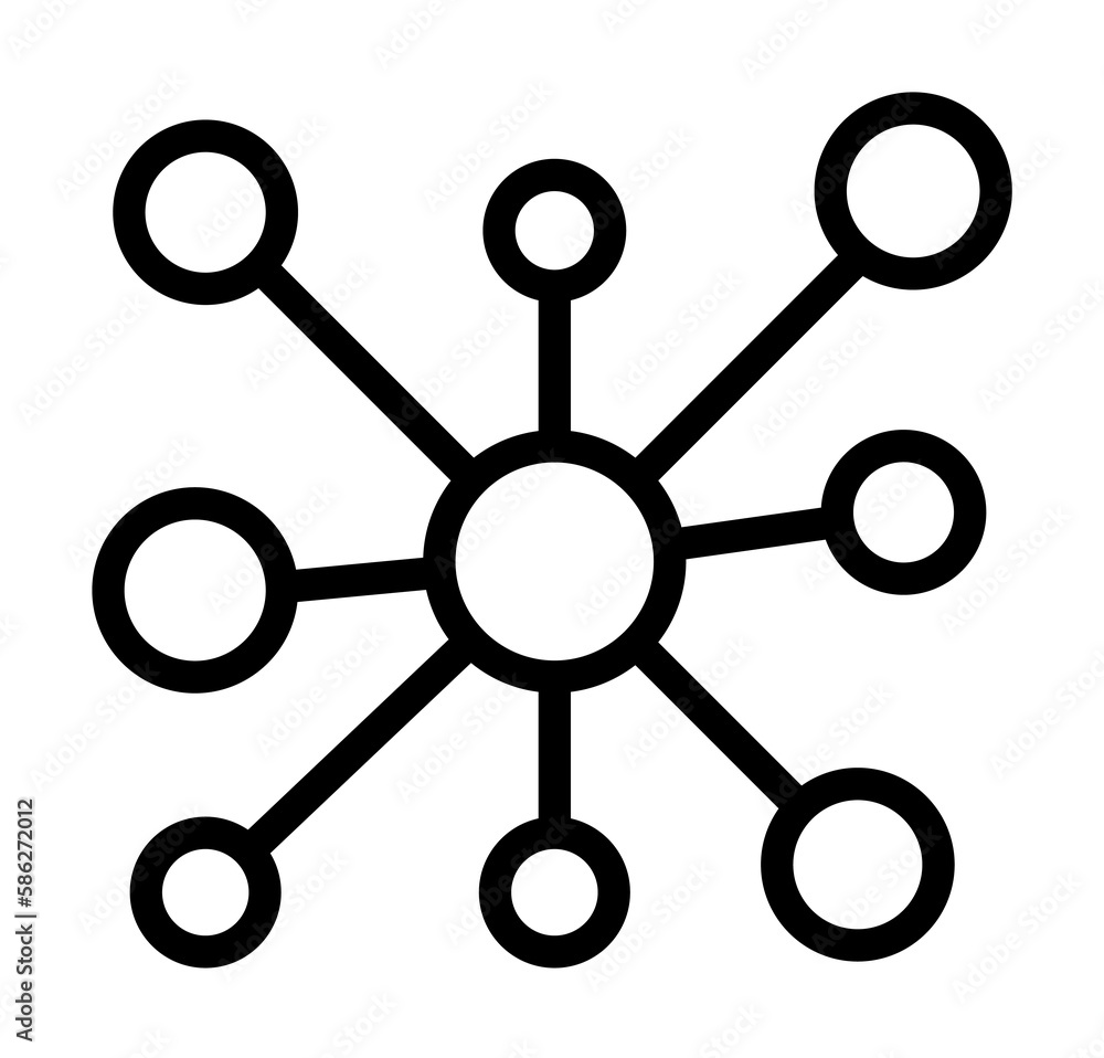 Poster atom, chemistry icon. simple line, outline elements of stinks icons for ui and ux, website or mobile
