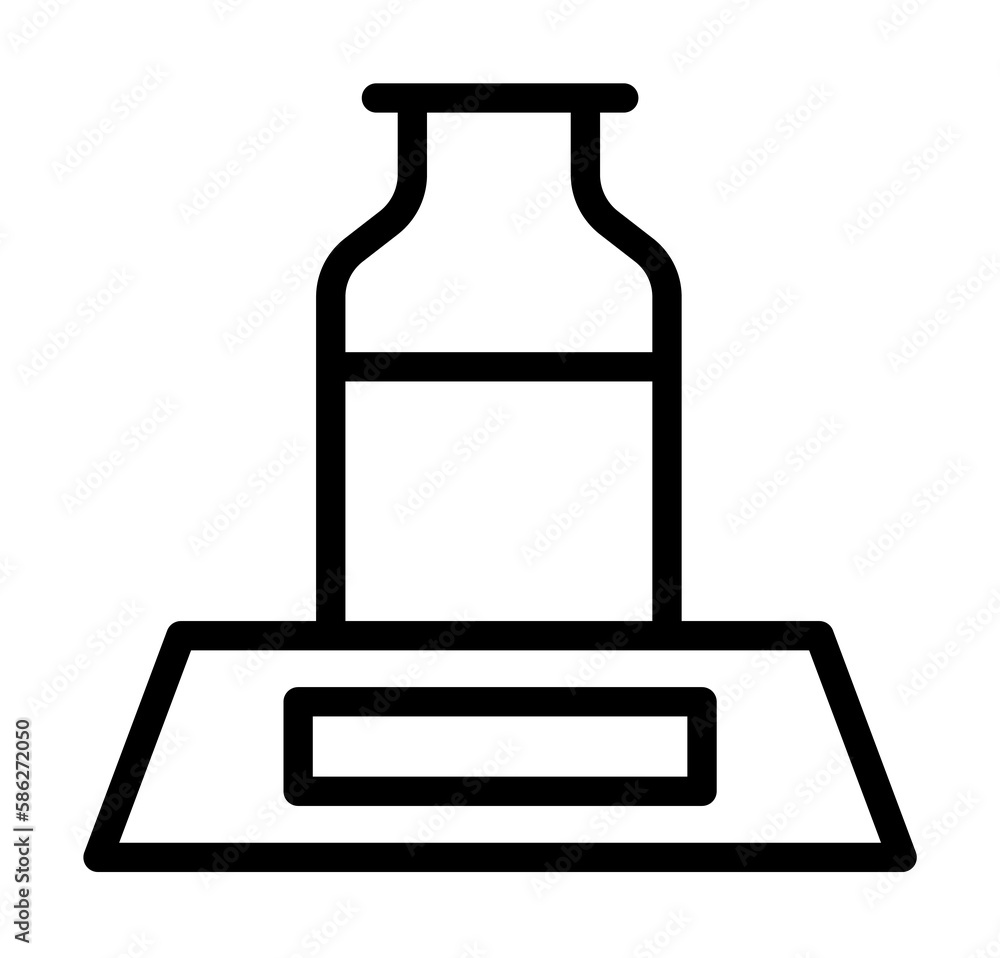 Poster libra, flask icon. simple line, outline elements of stinks icons for ui and ux, website or mobile ap