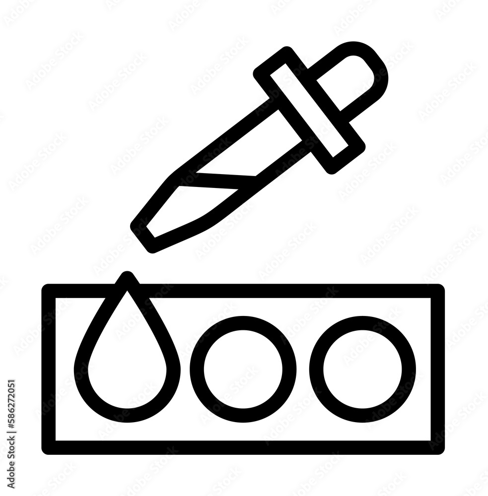 Poster pipette, glass icon. simple line, outline elements of stinks icons for ui and ux, website or mobile 