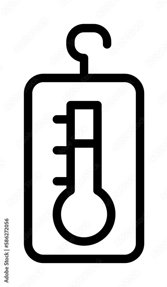 Poster thermometer, chemistry icon. simple line, outline elements of stinks icons for ui and ux, website or
