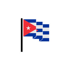 Obraz premium Cuba flags icon set, Cuba independence day icon set vector sign symbol