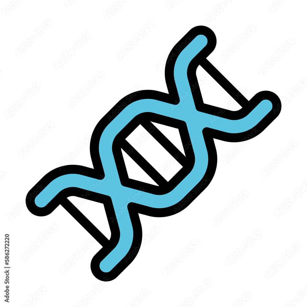 Poster dna, chemistry icon. simple color with outline elements of stinks icons for ui and ux, website or mo