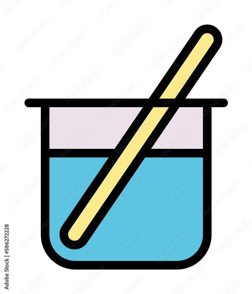 Poster flask, chemistry icon. simple color with outline elements of stinks icons for ui and ux, website or 