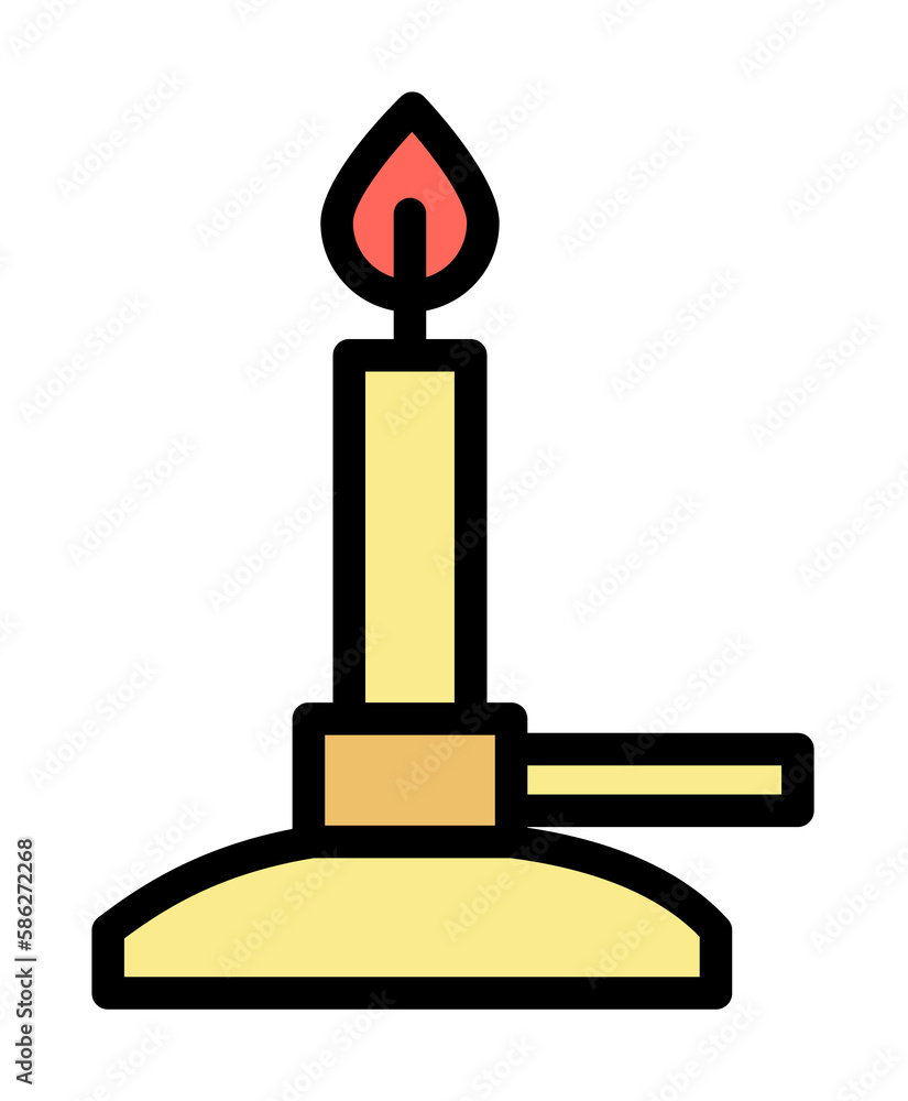 Poster burner, fire icon. simple color with outline elements of stinks icons for ui and ux, website or mobi
