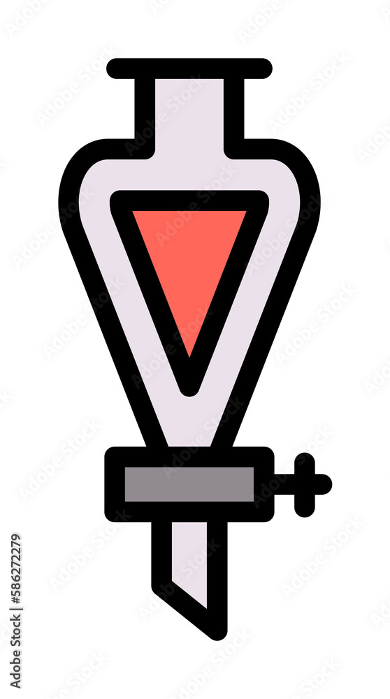 Poster flask, chemistry icon. simple color with outline elements of stinks icons for ui and ux, website or 