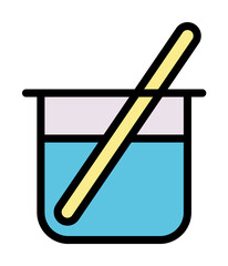Flask, chemistry icon. Simple color with outline elements of stinks icons for ui and ux, website or mobile application