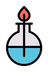 Flask, chemistry, fire icon. Simple color with outline elements of stinks icons for ui and ux, website or mobile application