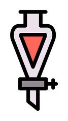 Flask, chemistry icon. Simple color with outline elements of stinks icons for ui and ux, website or mobile application