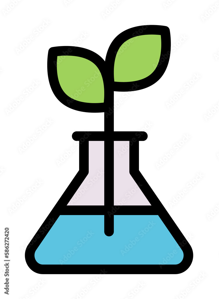 Poster plant, flask icon. simple color with outline elements of stinks icons for ui and ux, website or mobi