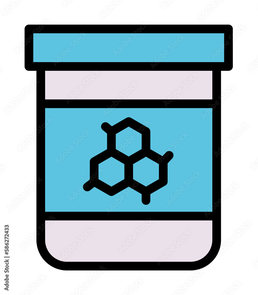 Poster bank, molecule icon. simple color with outline elements of stinks icons for ui and ux, website or mo