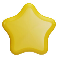 Premium of Yellow 3d stars icon for apps, products, websites, and mobile applications. Cute cartoon stars quality rating isolated on white background. 3D  illustration.