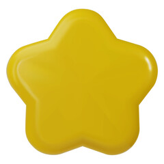 Premium of Yellow 3d stars icon for apps, products, websites, and mobile applications. Cute cartoon stars quality rating isolated on white background. 3D  illustration.