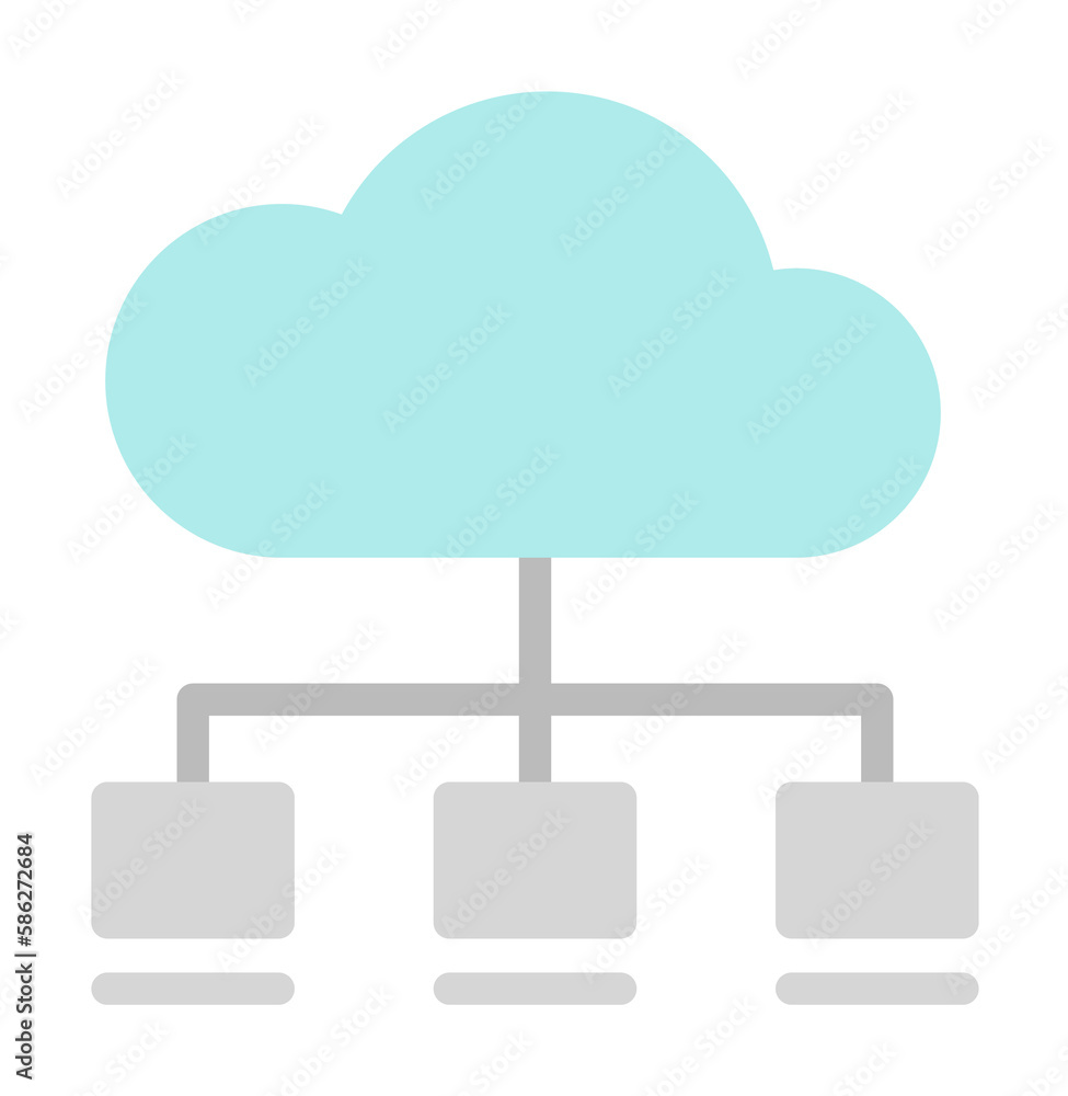 Aufkleber cloud, network icon. simple color elements of internet storage icons for ui and ux, website or mobil