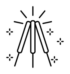 Sparkler, Christmas icon. Simple line, outline of new year icons for ui and ux, website or mobile application