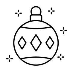 Christmas, ball icon. Simple line, outline of new year icons for ui and ux, website or mobile application