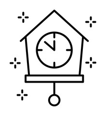 Watch, clock icon. Simple line, outline of new year icons for ui and ux, website or mobile application