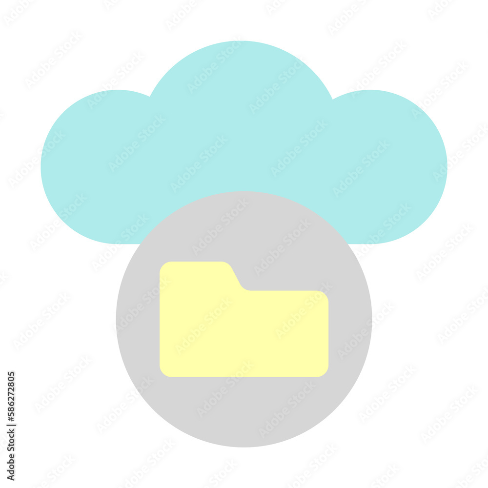 Poster cloud, folder icon. simple color elements of internet storage icons for ui and ux, website or mobile