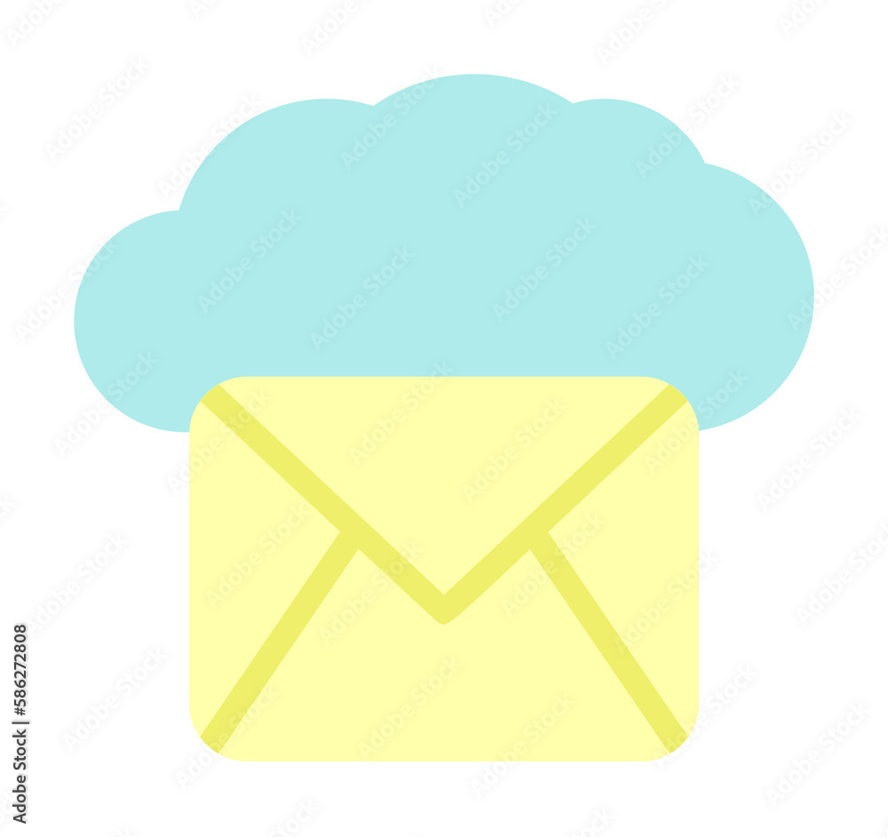 Poster cloud, mail icon. simple color elements of internet storage icons for ui and ux, website or mobile a