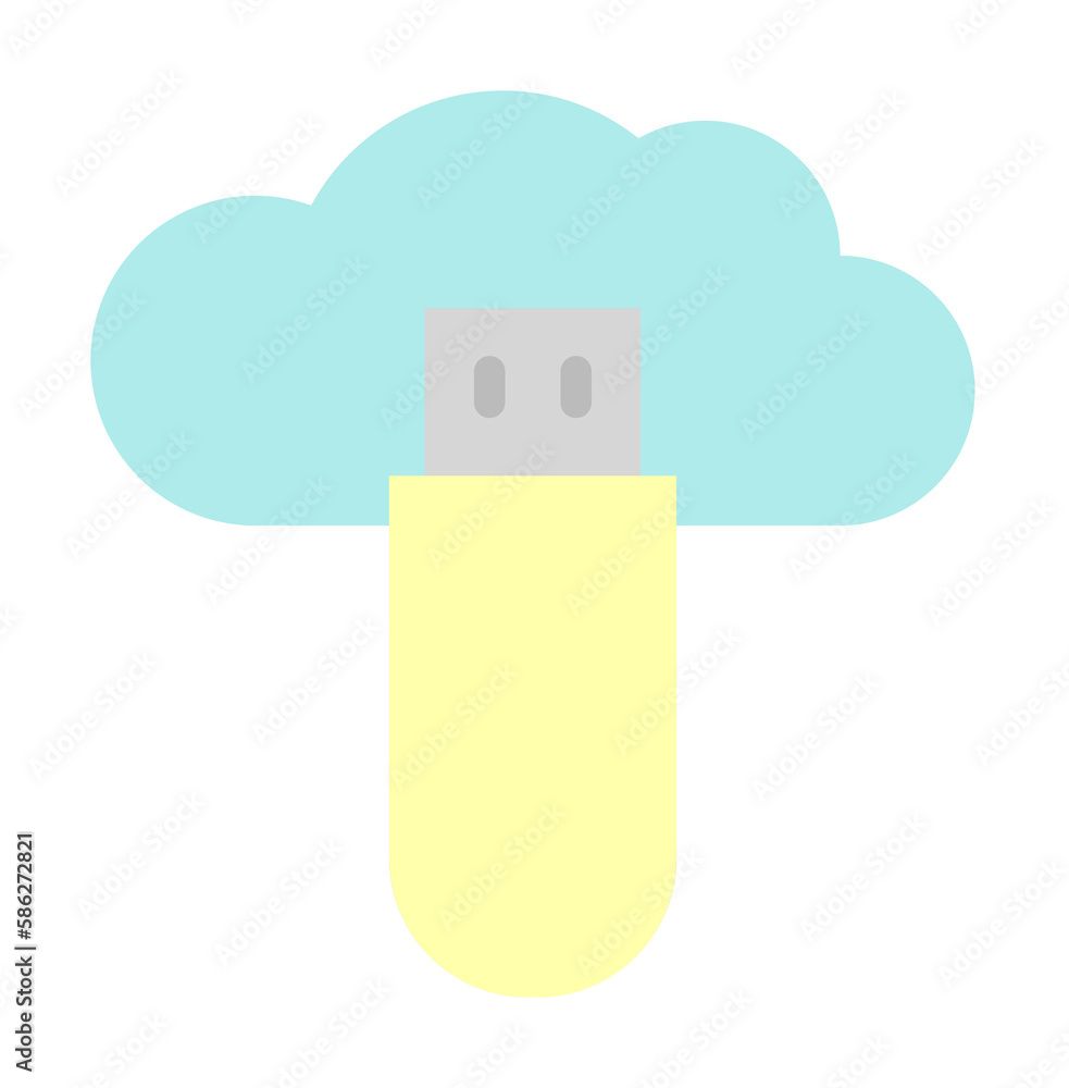 Poster cloud, flashcard icon. simple color elements of internet storage icons for ui and ux, website or mob