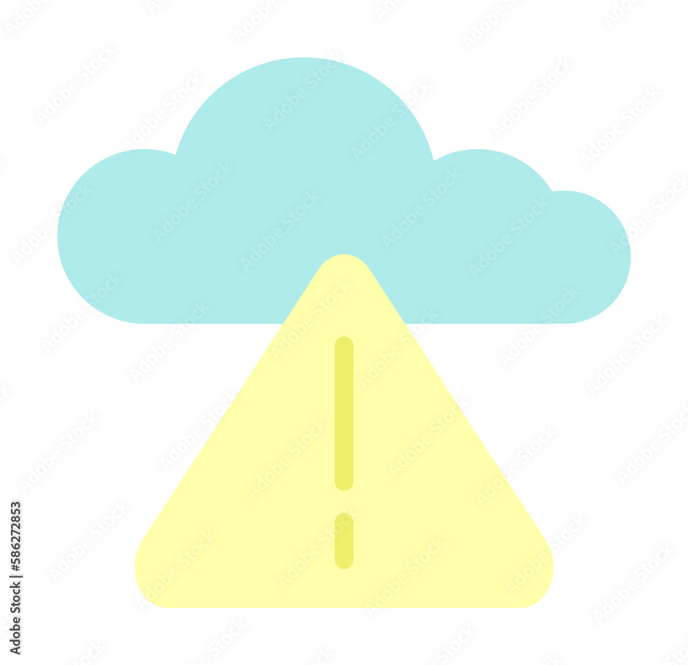 Poster cloud, sign, danger icon. simple color elements of internet storage icons for ui and ux, website or 