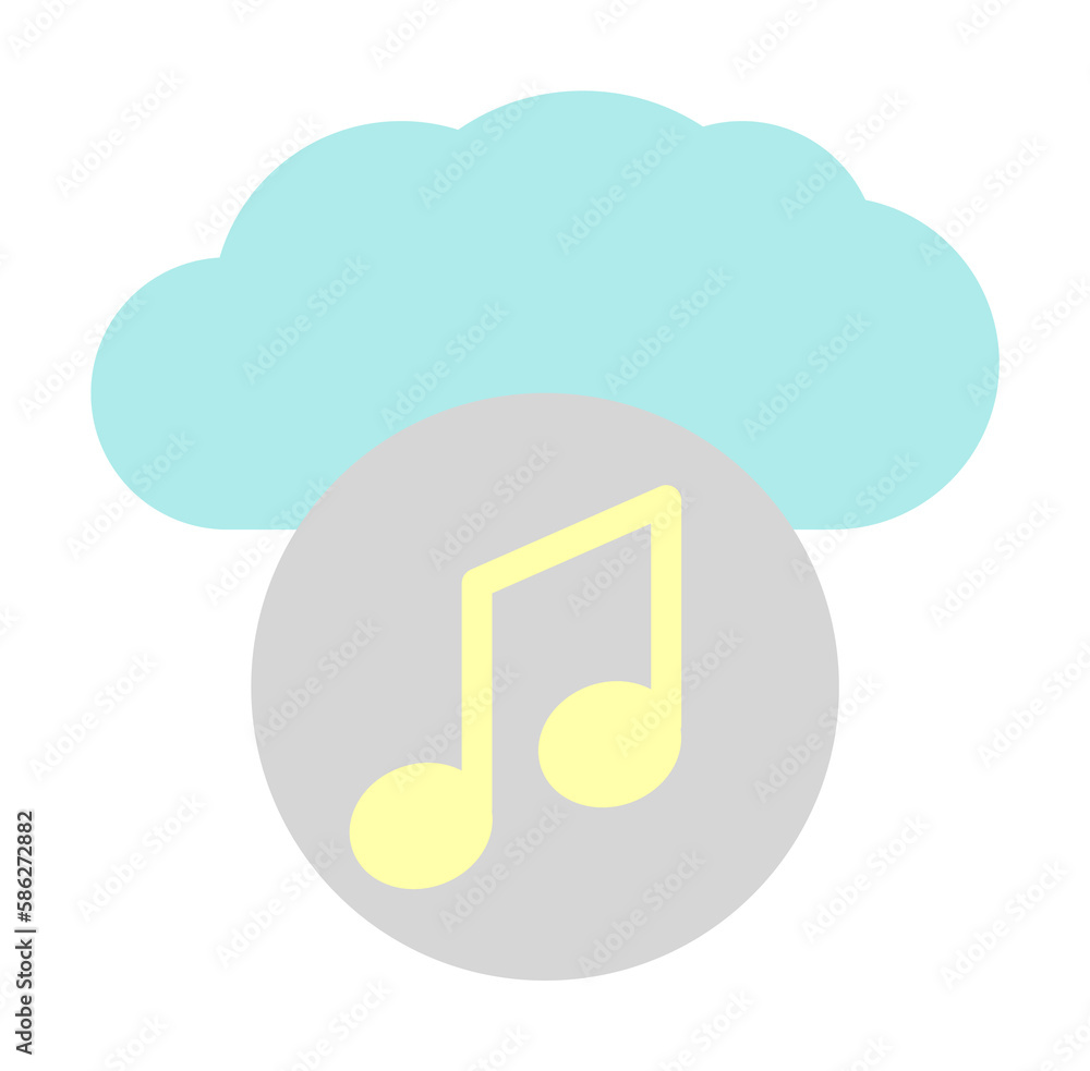 Poster cloud, note icon. simple color elements of internet storage icons for ui and ux, website or mobile a
