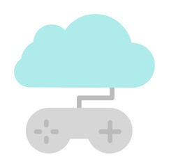 Cloud, joystick icon. Simple color elements of internet storage icons for ui and ux, website or mobile application