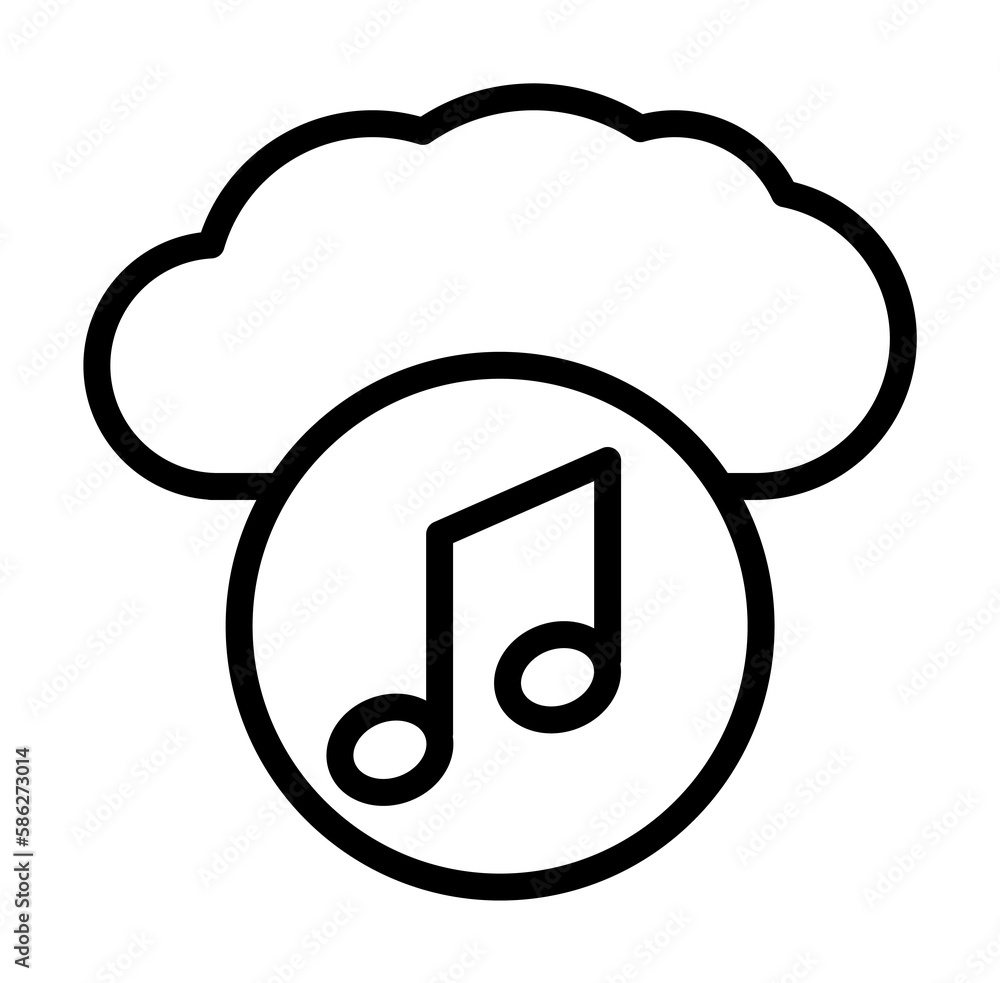 Poster cloud, note icon. simple line, outline elements of internet storage icons for ui and ux, website or 