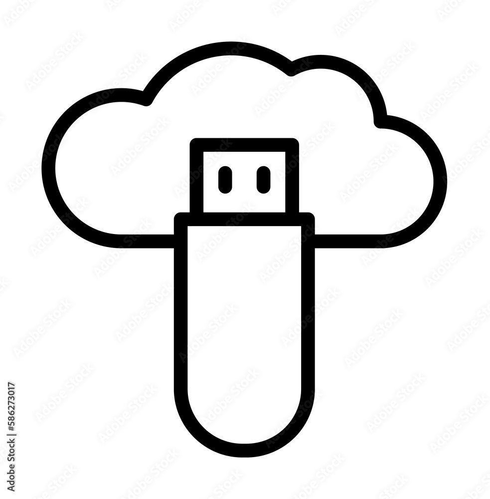 Poster cloud, flashcard icon. simple line, outline elements of internet storage icons for ui and ux, websit