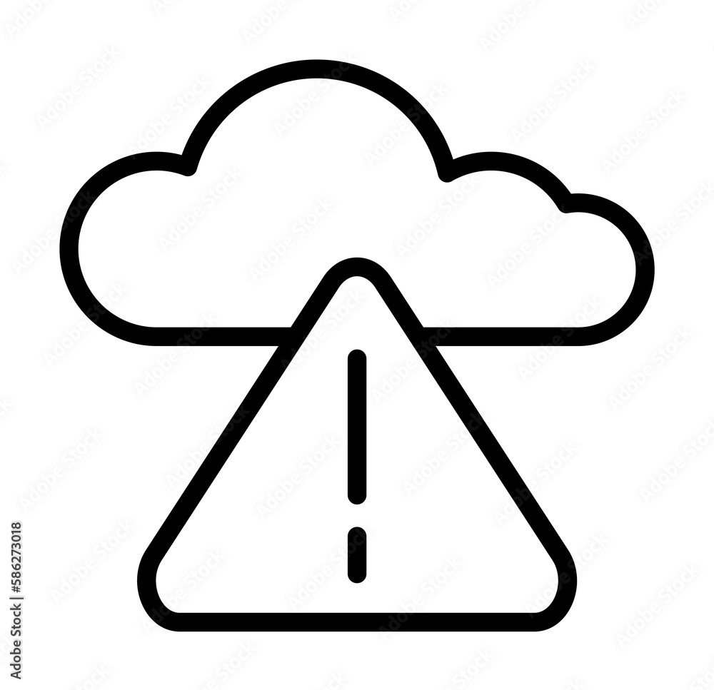 Poster cloud, sign, danger icon. simple line, outline elements of internet storage icons for ui and ux, web