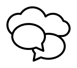 Cloud, chart icon. Simple line, outline elements of internet storage icons for ui and ux, website or mobile application