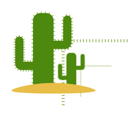 Fototapeta premium cacti flat icon. Element of beach holidays colored icon for mobile concept and web apps. Detailed cacti flat icon can be used for web and mobile. Premium icon