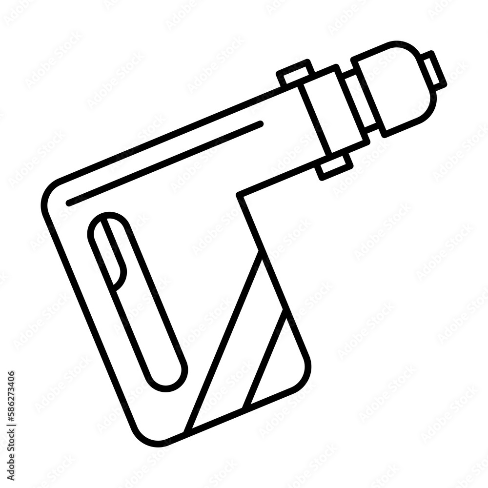 Poster drill icon. simple line, outline elements of construction tool icons for ui and ux, website or mobil