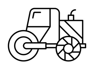 Dozer icon. Simple line, outline elements of construction tool icons for ui and ux, website or mobile application