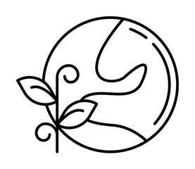 Plant, earth icon. Simple line, outline ecology icons for ui and ux, website or mobile application