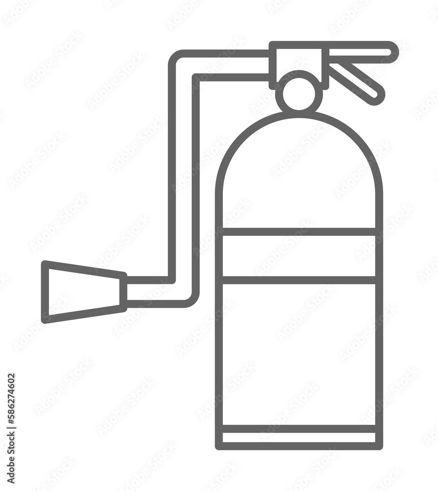 Aufkleber emergencies, extinguisher icon. element of emergencies icon. thin line icon for website design and d