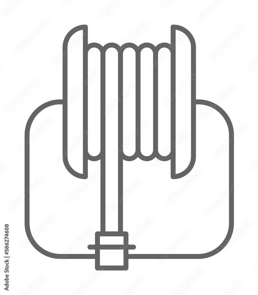 Poster emergencies, fire hose icon. element of emergencies icon. thin line icon for website design and deve