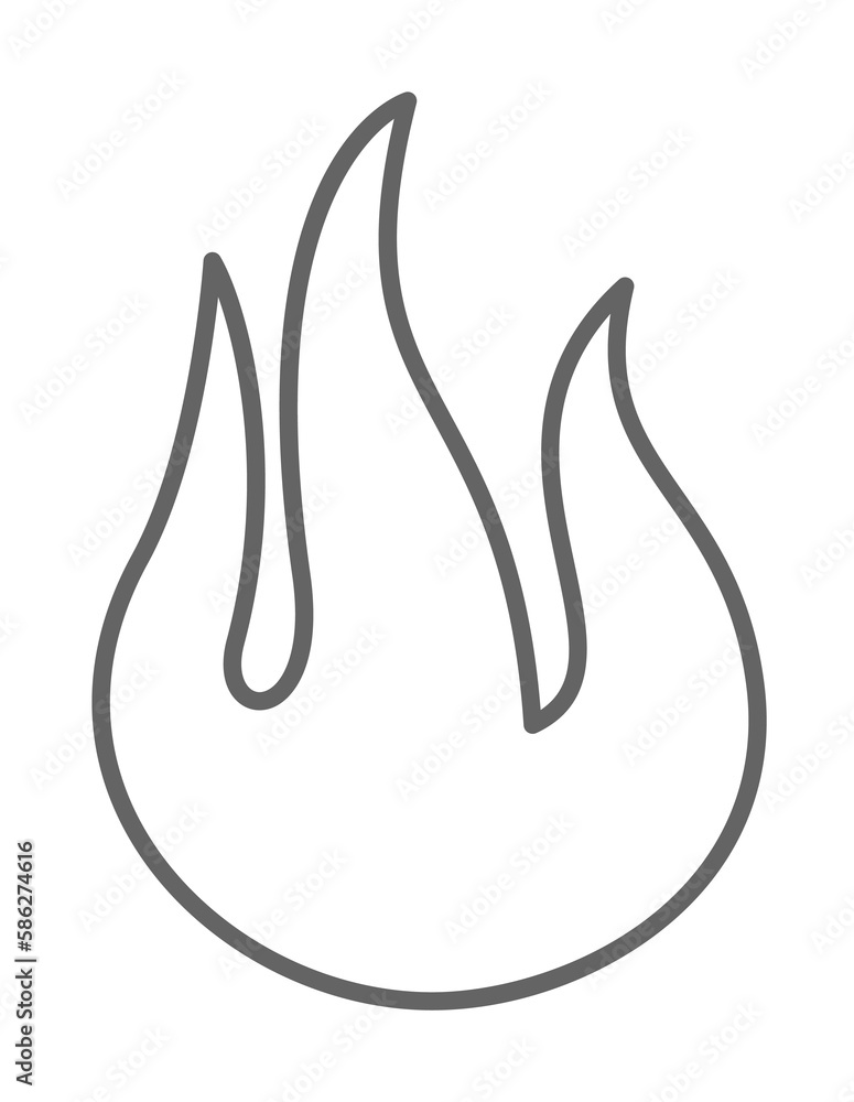 Poster emergencies, fire icon. element of emergencies icon. thin line icon for website design and developme
