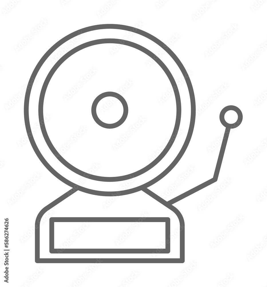 Poster emergencies, alarm icon. element of emergencies icon. thin line icon for website design and developm