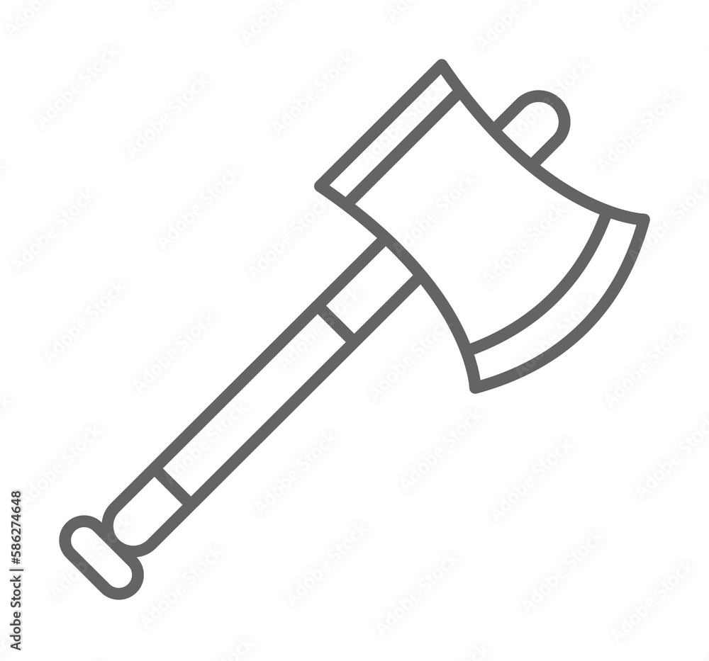 Poster emergencies, axe icon. element of emergencies icon. thin line icon for website design and developmen