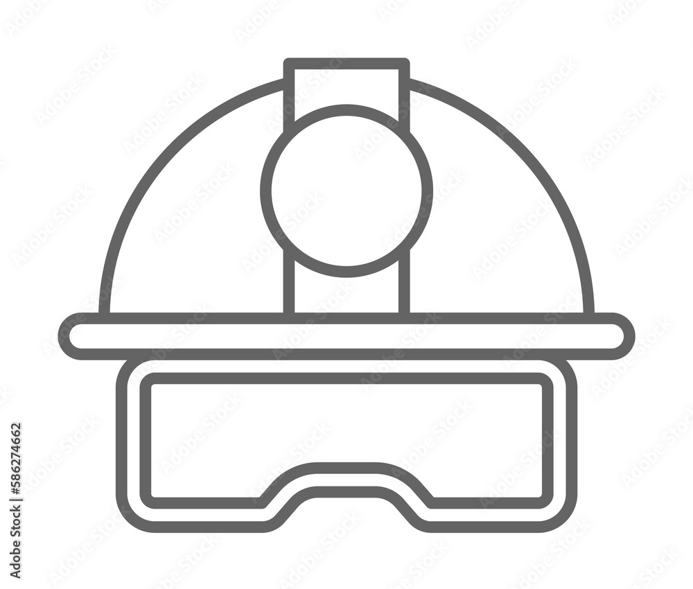 Poster emergencies, hard hat icon. element of emergencies icon. thin line icon for website design and devel